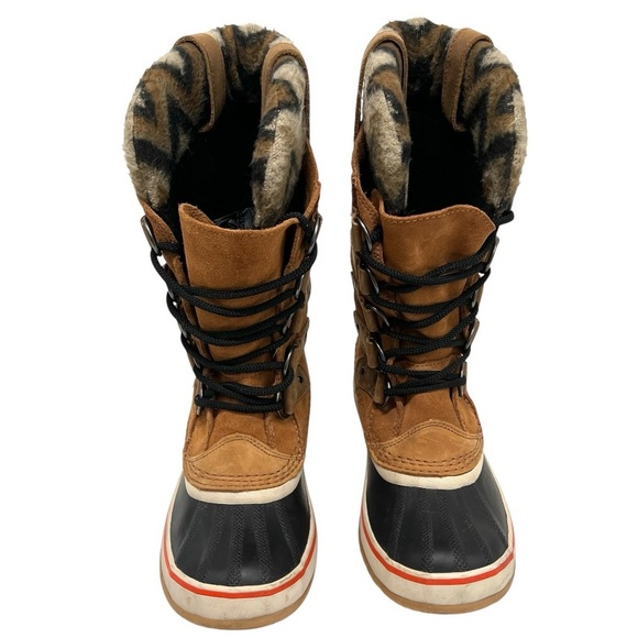Sorel Joan of Arctic Chevron Knit Lace-Up Waterproof Winter Boots Women’s 6 - Picture 4 of 16